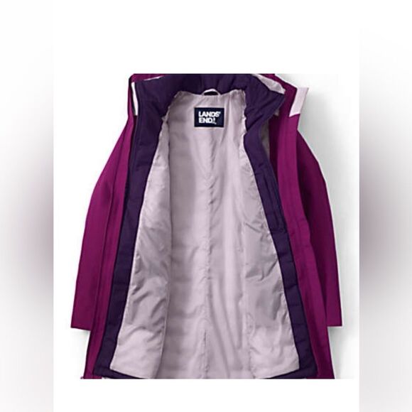 Land's End Plus size prima loft quilted jacket Blackberry lilac L Petite - Picture 2 of 3